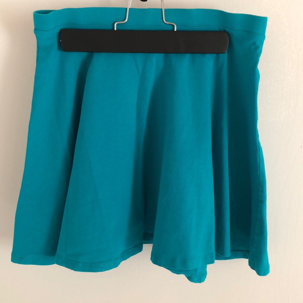 Forever 21 Turquoise Skater Skirt